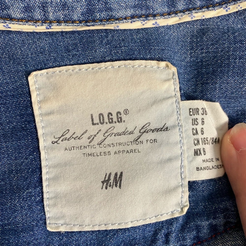 Chambray Denim Button Up - image 8